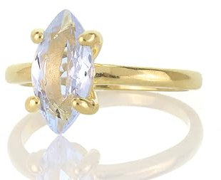 Tansanit Marquise 14k Gold Ring - Solitär Edelstein Verlobungsring - Dezember Birthstone Schmuck - Stapelbar Tansanit Ring - Ideal Dezember Geschenk
