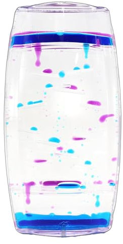 Tropfen Sanduhr Flüssig Bewegung Bubble Liquid Motion Bubble Timer Sanduhr Dekompressionsölleck Schreibtisch Spielzeug Geschenk for Kinder, Erwachsene (Blau)