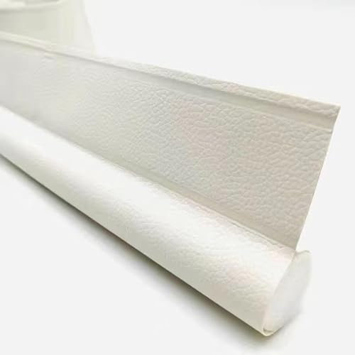 Draught Excluder for Doors, 2-Pack Door Draft Stopper, Self-Adhesive Foam Strip for Front and Garage Doors, Soundproof and Energy-Saving Seal, 96cm, White