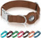 BUDKAS Hundehalsband aus Leder mit Airtag-Halterung, weich, verstellbar, Airtag-Hundehalsband mit Metallschnalle, GPS-Tracking-Haustierhalsband für kleine, große Hunde, Welpen, Katzen (Zimt, M,