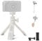 Neewer Mini Desktop Selfie Stick Tripod Compatible with iPhone GoPro Insta360 DJI with 360° Ball Head Elevated Central Axis, Metal Portable Small Desk Camera Webcam Cell Phone Vlog Stand, TP43 White