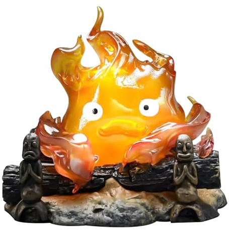 SGZIOO Calcif Nachtlicht Niedliche Kalzifer Lampe 12cm Anime Licht Flammen Ambient Light Calcif Nachtlicht für Sammlung, Dekoration und Halloween
