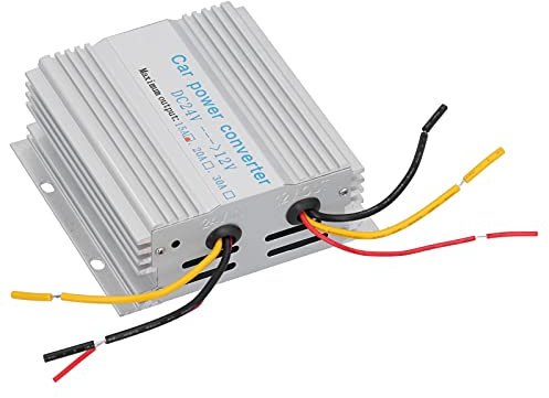 24 V bis 12 V DC Power Converter Professioneller Spannungsbock -Transformator für Autobussen Silber Metall (15a)