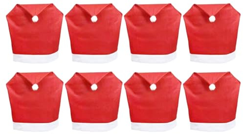 Flaroey Christmas Hat Chair Cover Christmas Table Decoration Christmas Hat Home Decoration