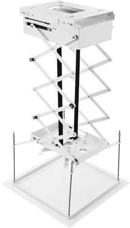 HauTour Supporto da soffitto per proiettore, proiettore motorizzato, faretto da soffitto, ascensore motorizzato, portata massima 10 kg, portata effettiva 1 metro con telecomando
