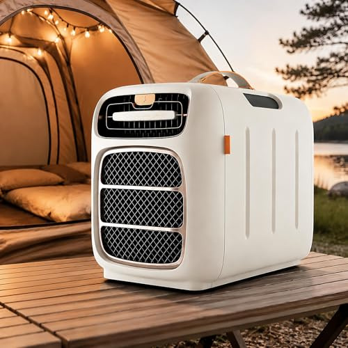 KPOUYYDS Condizionatore Portatile 4800 BTU – 4-in-1 Climatizzatore con Deumidificatore, Funzionamento Silenzioso, Telecomando e Timer 12H per Furgone, Camion e Piccoli Ambienti