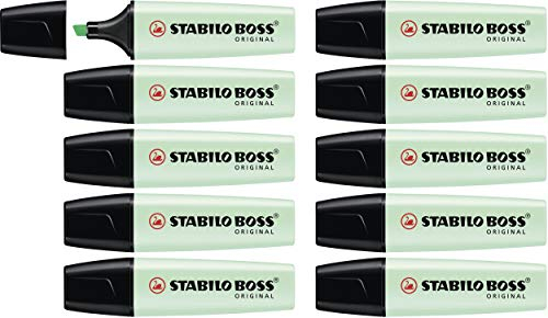STABILO - Textmarker - BOSS ORIGINAL Pastel - 10er Pack - Hauch von Minzgrün