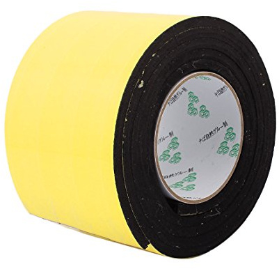 sourcingmap 100mm x 6mm Single Sided Self Adhesive Shockproof Sponge Foam Tape 2M Length for Door Window