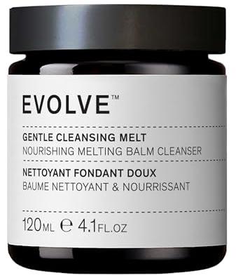 Evolve Organic Beauty Natural Gentle Cleansing Melt Balm with Natural Sugar Extracts & Organic Baobab Oil - Organic Cleansing Balm/Makeup Remover For Normal to Dry Skin