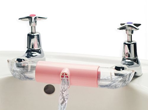 Adaptor for Sinks with Separate TAPS, for Mixing hot and Cold Water in Kitchen & Bathroom. This Connector Helps Save Water (rosa)