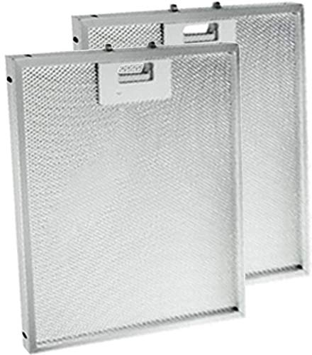 SPARES2GO Aluminium Grease Mesh Filter for Indesit Cooker Hood Fan Vent (305 x 265 mm, Pack of 2)