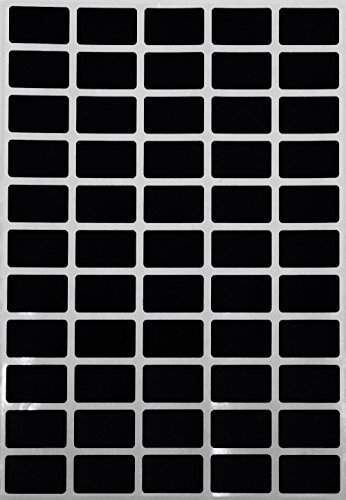 Etiketten Schwarz 25mm x 16mm rechteckige Sticker – Größe 2,5cm x 1,6cm viereckige Aufkleber 550 Vorteilspack von Royal Green