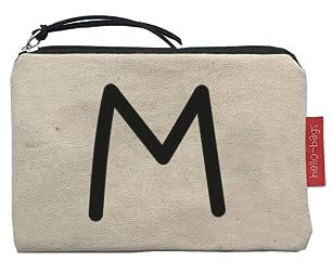 Hello-Bags. Bolso Monedero/Billetero/Tarjetero. Exterior: Algodón 100%. con Cremallera y Forro Interior. Incluye Bonito sobre Kraft de Regalo. Modelo: M. Color: Crudo. 14 x 10 cm.