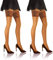 Sesto Senso 2 pares Medias Rejilla Autoadhesivas Encaje Lencería Sexy Mujer 1/2 XS-S Glace Beige Marrón