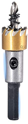 KATUR 16mm HSS Kit de dents de scie trépan, couteau à métaux en acier inoxydable, outil de coupe au cobalt pour bois, alliage (16mm)