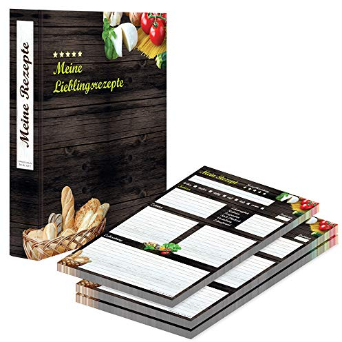 PRICARO Rezeptordner mit Rezeptblock Mediterran, A4