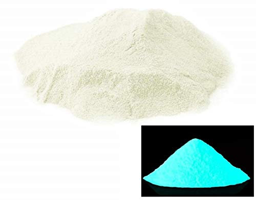 KIRALOVE Pigmento en Polvo fosforescente - Verde Claro> Azul Claro - luminiscente en la Oscuridad - Idea de Regalo Original - tintes - coloreados - Brillan en la Oscuridad Verde Aguamarina - 50 g