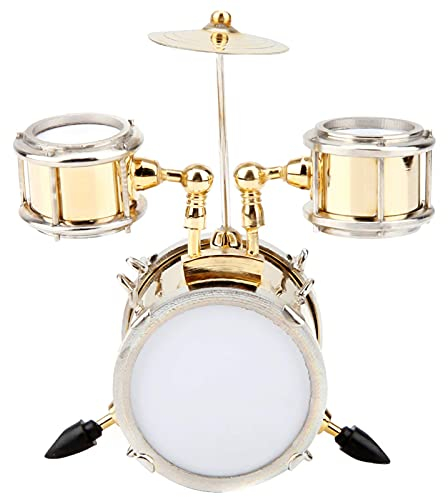 Miniatur Musikinstrument Replica Drum Set Ornament Schlagzeuger Geschenk mit Box, Trommeln Modell Dekor Wohnkultur,für Kinder Geschenk, 8,6 x 8 x 3,9 cm