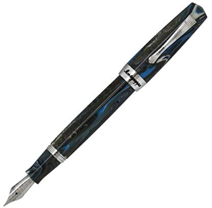 Montegrappa Elmo 02 Füllfederhalter aus Edelstahl in der Farbe Sorapis Federstärke: F, Länge: 14,2cm, ISE2R2AB