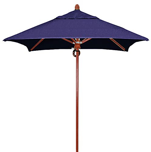 0℃ Outdoor Sonnenschirm Balkon, Balkonschirm Marktschirm Wasserdicht Gartenschirm UV-Schutz aus Holz, Polyester, UV50+ Schutz für Gartentisch Terrassen Hinterhof,#5,2x2m