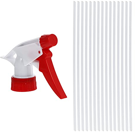 HEALLILY 15Pcs Spray Nozzle Replacement Tops Mist Water Bottle Sprayer Heads for Bathroom Kitchen - Red