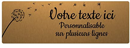 Mygoodprice Placa grabada funeraria con diseño de cruz cristiana autoadhesiva, 20 x 6,5 cm, personalizable de 1 a 3 líneas oro cepillado