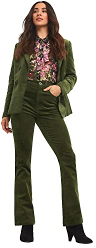 Joe Browns Damen Flared Cordhose mit weitem Bein Hose, grün, 44