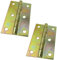 AERZETIX - C58720 - Juego de 2 bisagras universales 70x43x1mm con 6 agujeros redondos - para puertas, armarios, muebles, alacena, caja de joyas, cofre de almacenamiento - en acero galvanizado