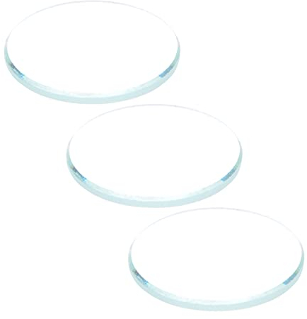 sourcing map 3pcs AR-revêtement Montre Lentille 28mmx2mm Rond Plat Mineral Montre Cristal Verre