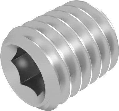 SECCARO Lot de 20 vis sans tête avec anneau M4 x 5 mm, acier inoxydable V2A VA A2, DIN 916 / ISO 4029