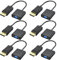 Topcloud DisplayPort (DP) to VGA Adapter, DP to VGA Converter Male to Female Gold-Plated Cord for PC, Laptops, Displays, Monitors, Projectors and More (6 pack)