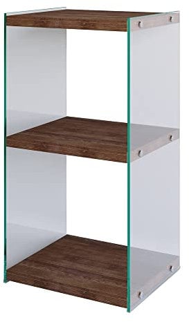 Librería,100% pine solid wood, color nogal