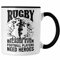 Trendation - Rugby Tasse Geschenk Spruch Geschenkidee für Rugbyspieler (Schwarz)