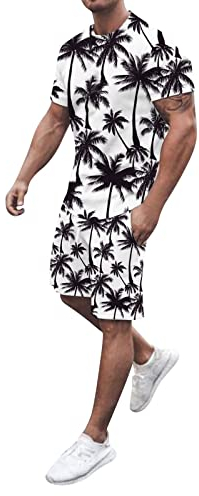 Fulidngzg Sportanzug Herren Ohne Kapuze Kurz Shorty Freizeitanzug Jogging Anzug Baumwolle Festival Kurzgröße Elegant Schwitzanzug Sommer Outfit 2 Teiler Fussball Kurzarm Schlafanzüge Jumpsuit 2023