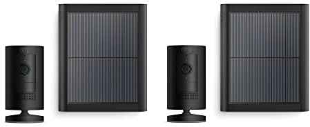 Ring Außenkamera Solar (Stick Up Cam) | Überwachungskamera aussen mit Solarpanel, 1080p-HD-Video, WLAN, witterungsbeständig, geeignet für Haus & Grundstück | 2 Kameras
