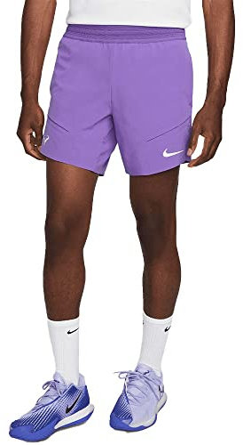 NIKE Court Dri Fit Advantage Rafa 7 Herren-Shorts, Action Grape / Yellow Strike / White, M