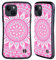 Head Case Designs Parata Rosa Mandala Custodia Cover Ibrida Compatibile con Apple iPhone 15