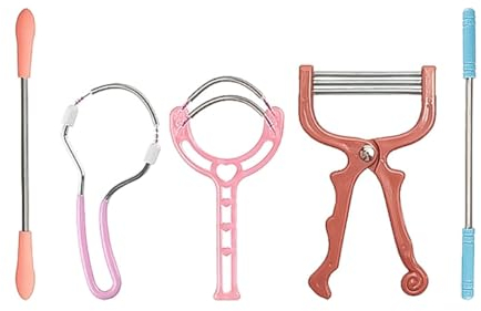 Tiardey 5PCS Gesichtshaarentferner Edelstahlfeder-Epilierer Oberlippenhaarentferner für feines Haar im Gesicht und Anderen Körperteilen