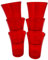 Reusable Shot Glasses Red Pack of 6, 50ml, Plastic Reusable, Shot Glasses, Shot Glasses Set, Novelty Shot Glasses, Tall Shot Glasses, Shot Glass Multiple Colors UK Made Ideal for Parties and Events