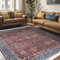 Mazovia Teppich Orientalisch Vintage - Waschbar rutschfest - Weich Traditioneller Teppich für Wohnzimmer Orientteppich - Fußbodenheizung geeignet - Rot Burgunderrot 80 x 150 cm