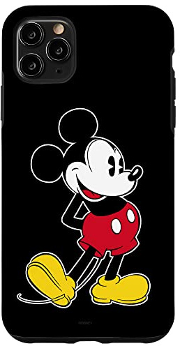 Disney Mickey Mouse Klassische Pose Schwarz Hülle für iPhone 11 Pro Max