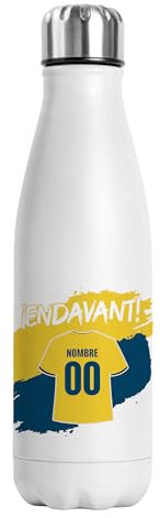 Botella Térmica Personalizada Fútbol | Regalo Original para Aficionados del Fútbol | Regalo Camisetas Equipos Futbol | Termo Acero Inoxidable Doble Capa 500 ml (Villareal)