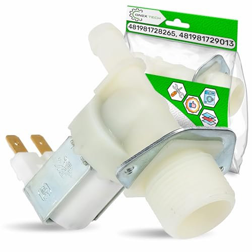 Valvola di Ingresso per Lavatrice con 1 Uscita a 180° ha il Codice Originale 481981728265 481981729013 per Whirlpool 90422130 per Candy - MADE IN EU - Garanzia di 5 Anni – ONIX TECH