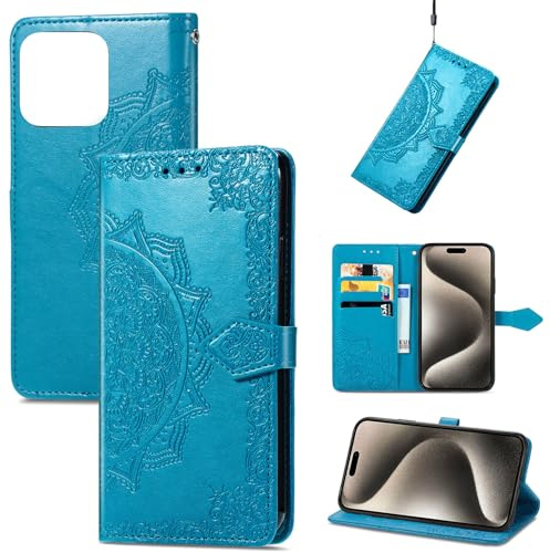 Rfvzubemok Compatible with Nokia G42 5G Wallet Cover,Compatible with Nokia G42 5G Flip Stand Card Slots Magnetic Closure Phone Case Blue