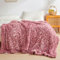 XeGe Luxus Kunstfell-Leopardenmuster-Decke, Weiche Gepardenmuster Flauschige Bettdecke, Schilfartiger Plüsch Deko-Decke für Sofa, Süße Flauschige Tierdruck-Decke für Sofa Bett, Pink, 152x228 cm