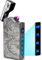 Electric Arc Plasma Lighter Portable, Rechargeable USB Lighter Windproof and Flameless for Outdoor Camping and Hiking, Cool Dragon Lighters for Men, Gifts for Him Men Father (Black)