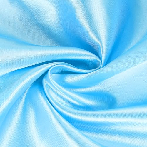 Satin Stoff Meterware 155 Cm X 92 Cm Schwarzer Stoff Schwarz Glänzender Und Seidiger Futterstoff Satinstoff Für Hochzeitskleider Kleiderherstellung Heimwerkerarbeiten Tischdecken Nähen (Blau)