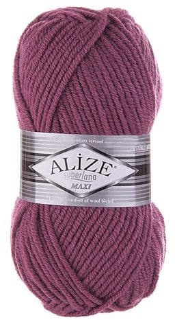 Strickgarn Strickwolle Superlana Maxi 100g 25% Wolle Wintergarn Winterwolle, 50 Farben, Farbe:440 beere