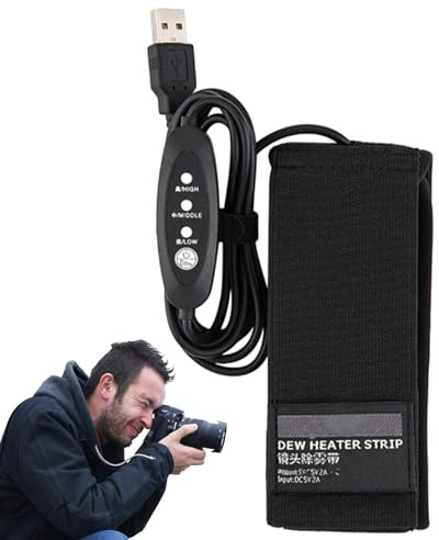 Chauffage d'objectif Dew Remover - Bande chauffante USB, astrophotographie | Objectif avec 3 réglages de chaleur - Lentille de distance plus chaude avec 3 réglages de chaleur - Prévention de la