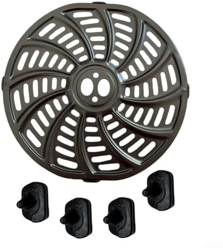 Cloudpower Air Fryer Grill Pan Set For Gourmia Air Fryer GAF698/GAF686 6QT Accessories, Stainless Steel Grill Plate Crisper Plate with Bumpers Round Pan Tray Oven Replacement Rack